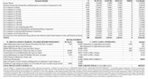 Godrej Bannerghatta Apartment Cost Sheet, Price Sheet, Price Breakup, Payment Schedule, Payment Schemes, Cost Break Up, Final Price, All Inclusive Price, Best Price, Best Offer Price, Prelaunch Offer Price, Bank approvals, launch Offer Price by Godrej Properties located at Bannerghatta Road, Bangalore Karnataka